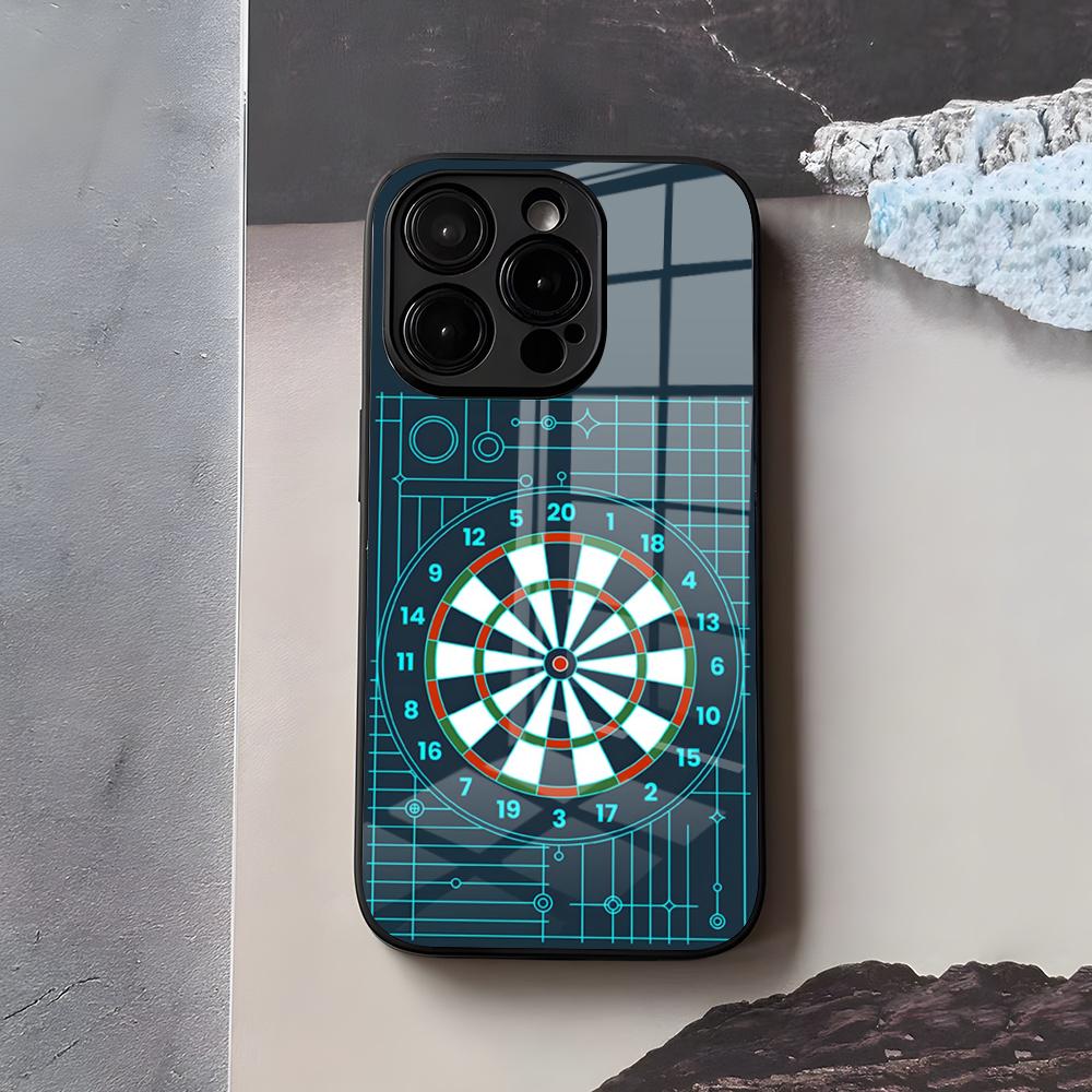 Playroom Dart Printed Phone Case For IPhone 17 Air 16 E Pro Max 15 14 13 Mini 12 Pro 11 Max Plus Black Glass Cover