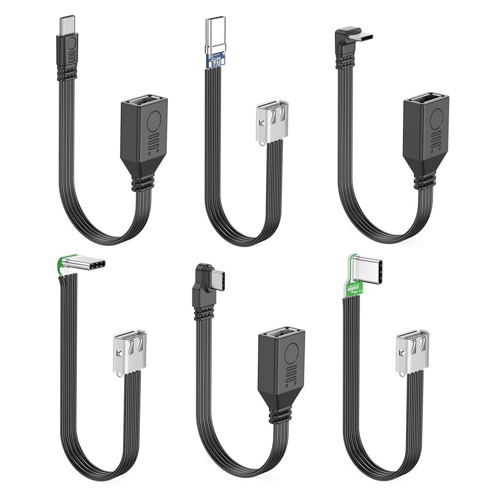 Адаптер USB C на USB 2.0, тип C, штекер на USB-гнездо, тип C, кабель OTG для ноутбука, компьютера, планшета