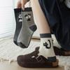 Yoqimli Hayvon Paypoqlari Multfilmli Kuchukcha Mushuk Trendy Kuz/Qish Paxta Iplari Floklangan Plyush Paypoqlar Moda Iliq Kundalik Ayollar Paypoqlari