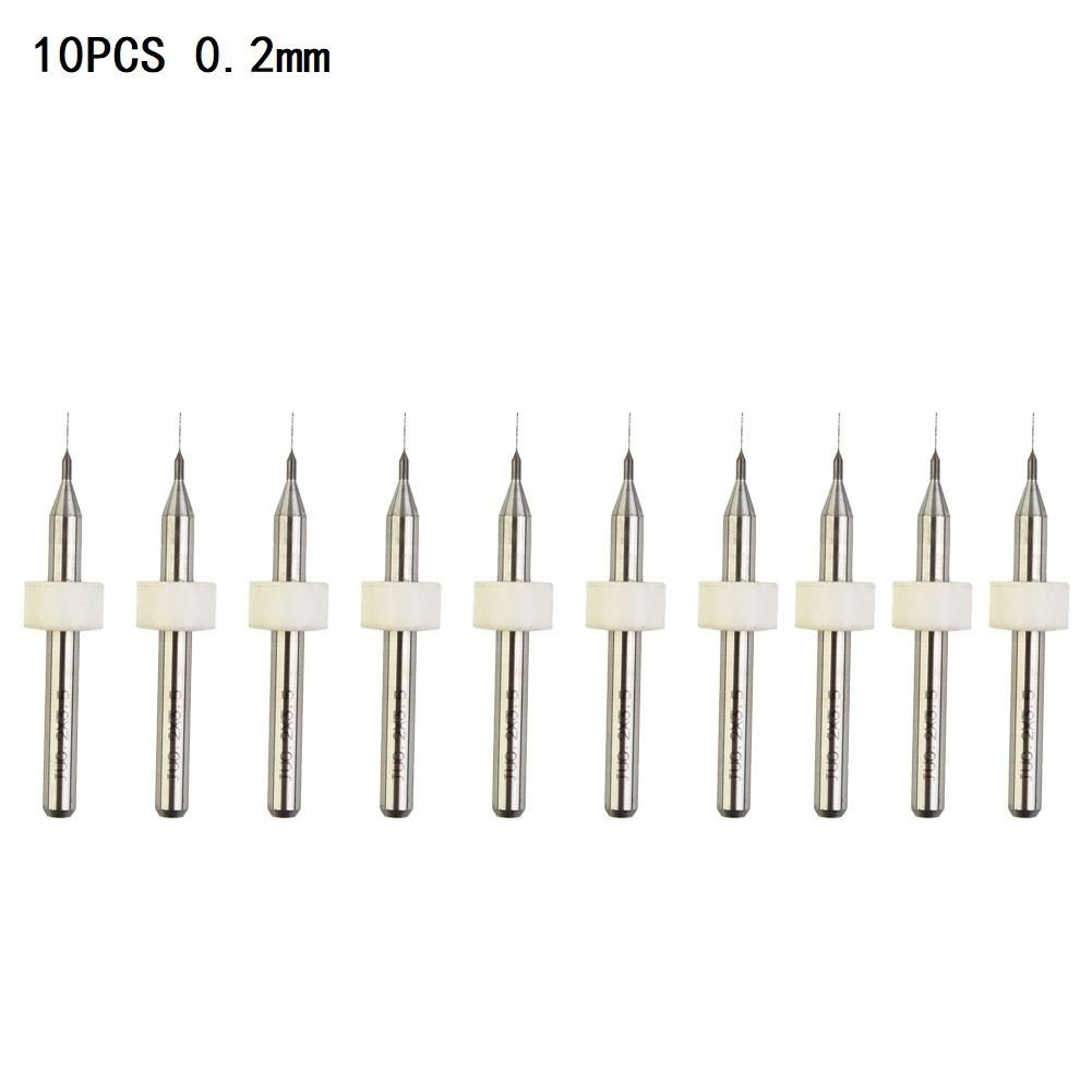 PCB Drill Bits Supplies Trimming Wood Workshop 10pcs Acrylic Aluminium Carbide