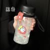 Water bottle high value cartoon children's water cup cute pet milk cover cup portable portable sealed leak-proof plastic cup tea cup