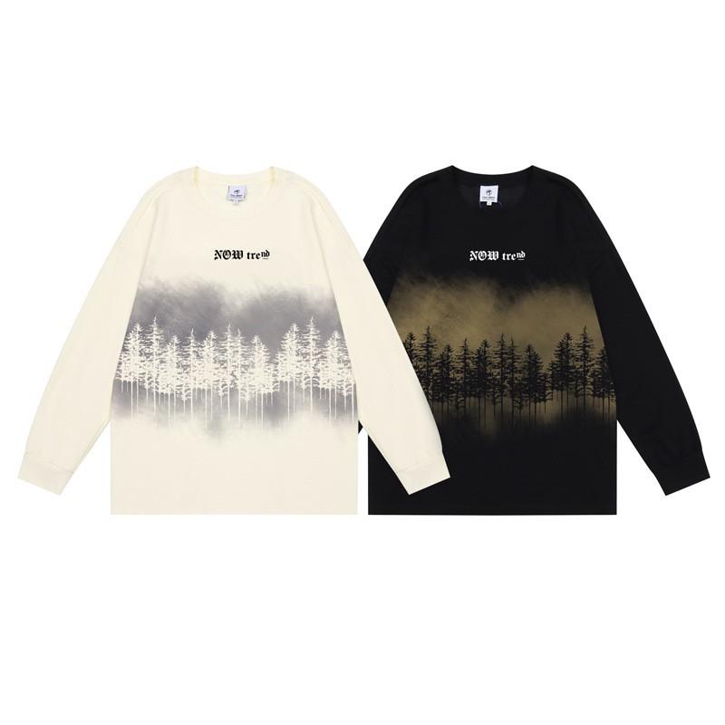 Oversized Streetwear Graphic Print Crewneck Sweatshirt Unisex Loose Fit Long Sleeve Hoodie-Free Pullover Fall