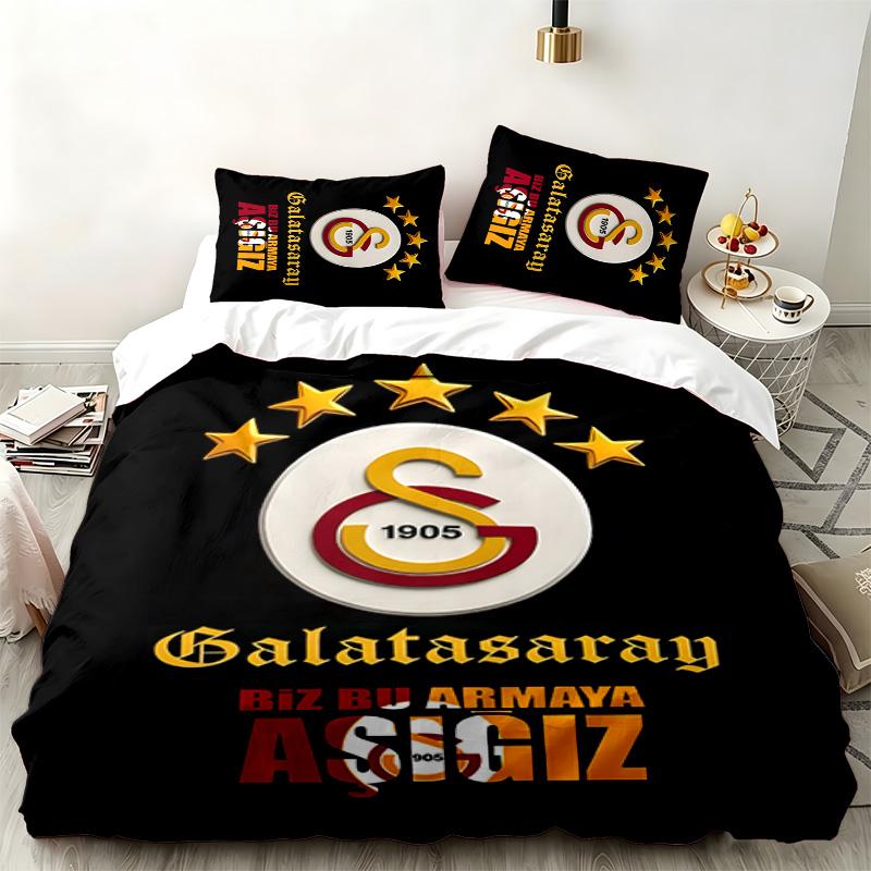 Набор Galatasaray из 3 предметов Идеально подходит для спальни Удобный комплект постельного белья включает пододеяльник и две наволочки Идеальный подарок на день рождения или Рождество