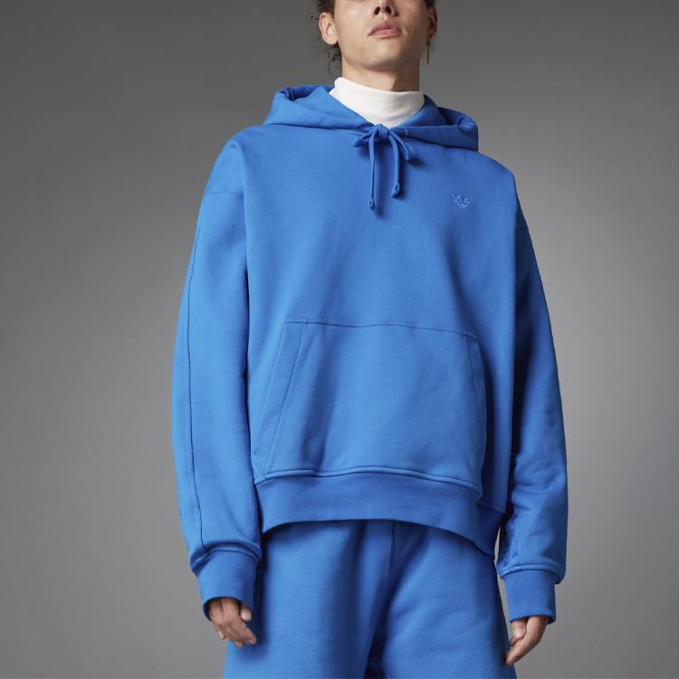 Adidas Originals Blue Version Collection Sweatshirts Men's Blue Hooded Moderate Regular H33459-