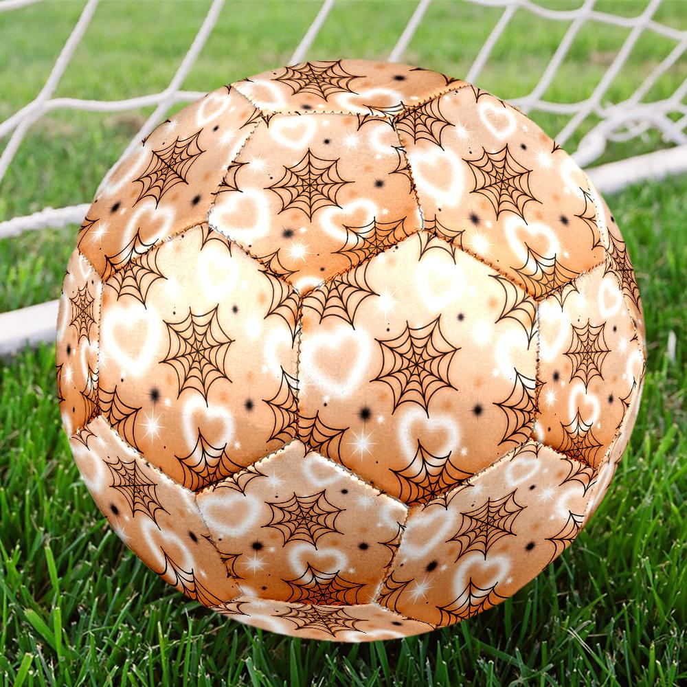 1PC Halloween Spider Web Hearts Soccer Ball Size 5 Football Machine Sewn Indoor/Outdoor Universal Football Gift W14