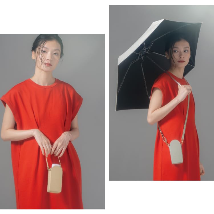 Sunshade Pochette Tiny Pink Light UV Heat Suitable for Rain or Folding Umbrella for and Stylish and Cute for Product [2025] Wpc. Parasol, (100%