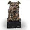 American Staffordshire Terrier, Amstaff II - Dog Statue, Bust On Stone Base, Sculpture, Trophy for Dog Show by Art-Dog Brand