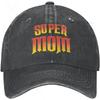 Супер мама взрослая винтажная кепка дальнобойщика папы джинсовая бейсболка смешная ковбойская шляпа подарок для матери