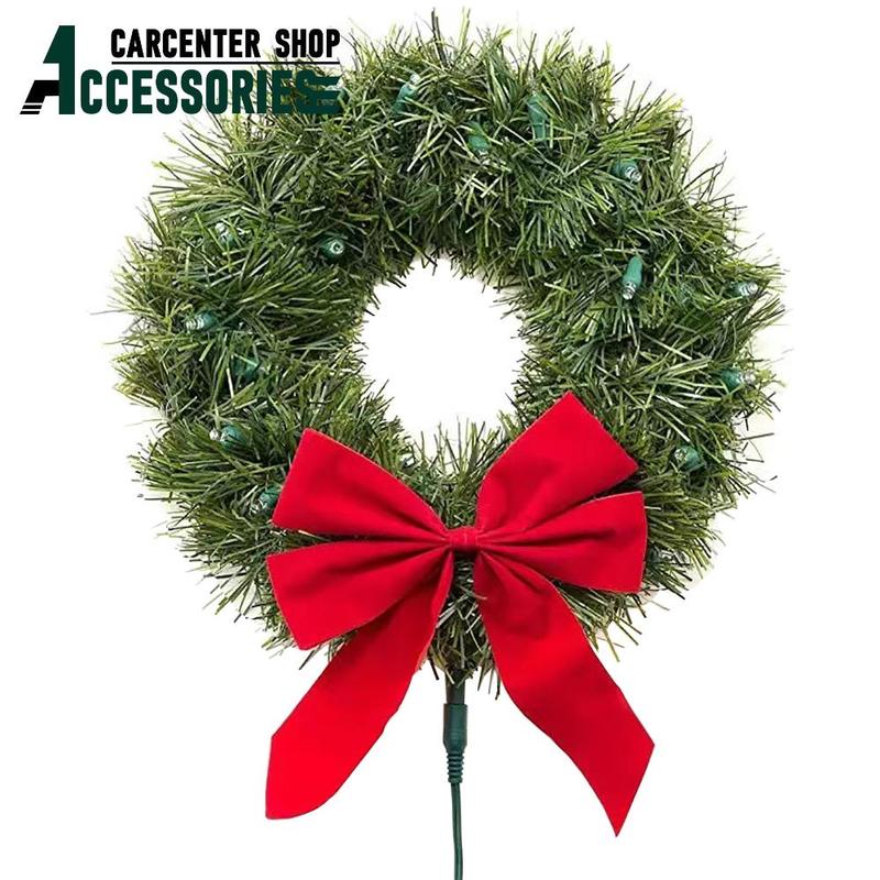 Car Wreath Accessories Christmas Decor Front Grille Car Christmas Wreath Decoration Tree Ornament