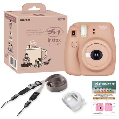 Мгновенная камера Fujifilm Instax Mini 8 Plus с объективом и оригинальным ремешком на плечо, цвет Какао, 116 мм x 118 мм x 68 мм, ремешок для съемки крупным планом, Цвет,