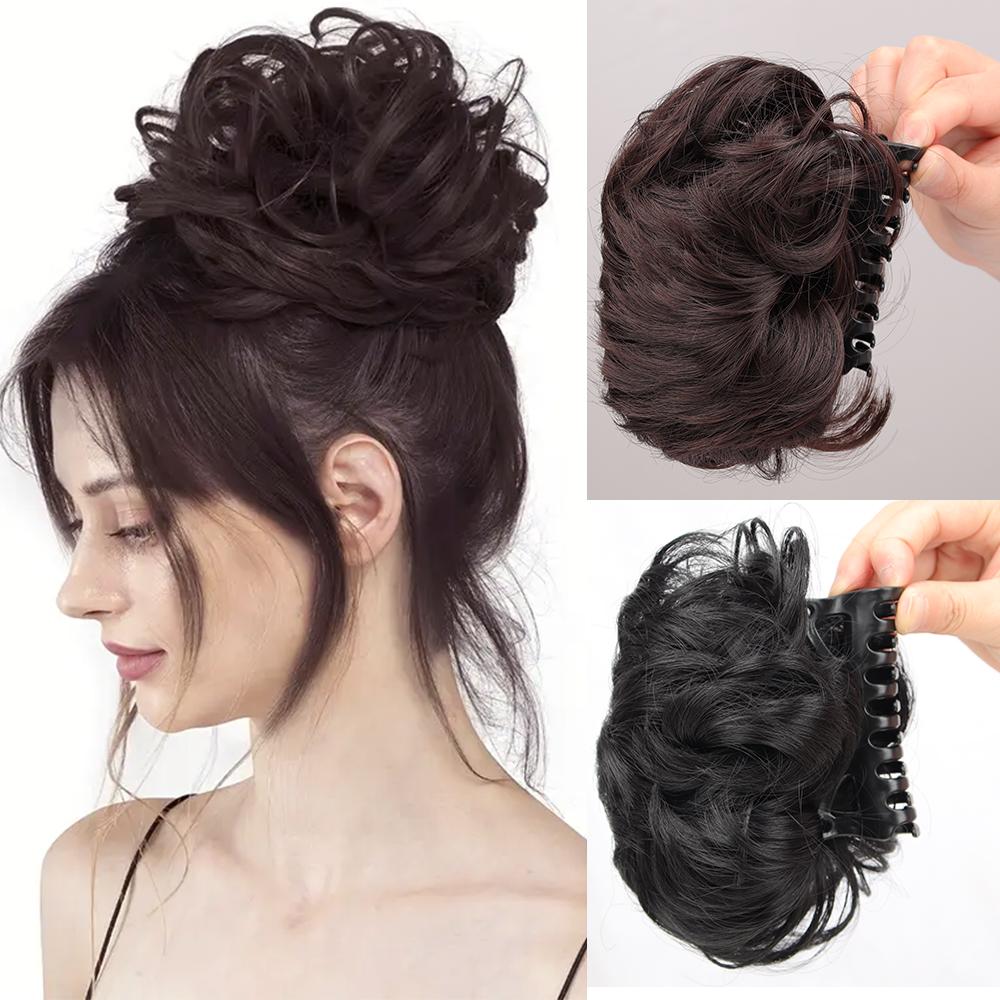 MISSQUEEN Короткий кудрявый парик синтетический коготь клип в небрежный пучок накладные волосы конский хвост накладные волосы взъерошенные накладные волосы для элегантных женщин повседневная одежда