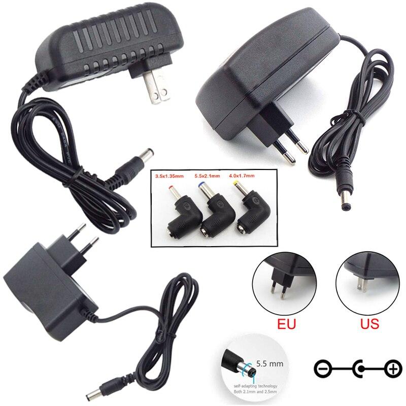 Right Angle Connector AC 220V To DC 5V 6V 9V 12V 15V Power Supply Adapter Charger 1A 2A 3A 5.5x2.1 3.5x1.35 DC Jack