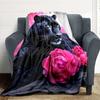 1PC Black Leopard Print Blanket, Throw For Sofa, Bed, Travel, Camping, Livingroom, And Bed, Printing Blanket With Soft And Warm Fabric yy250918149