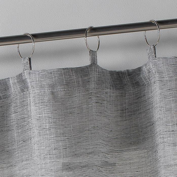 Voilage - Milza - 140x240cm - Gris anthracite - 100% polyester - Œillets en métal