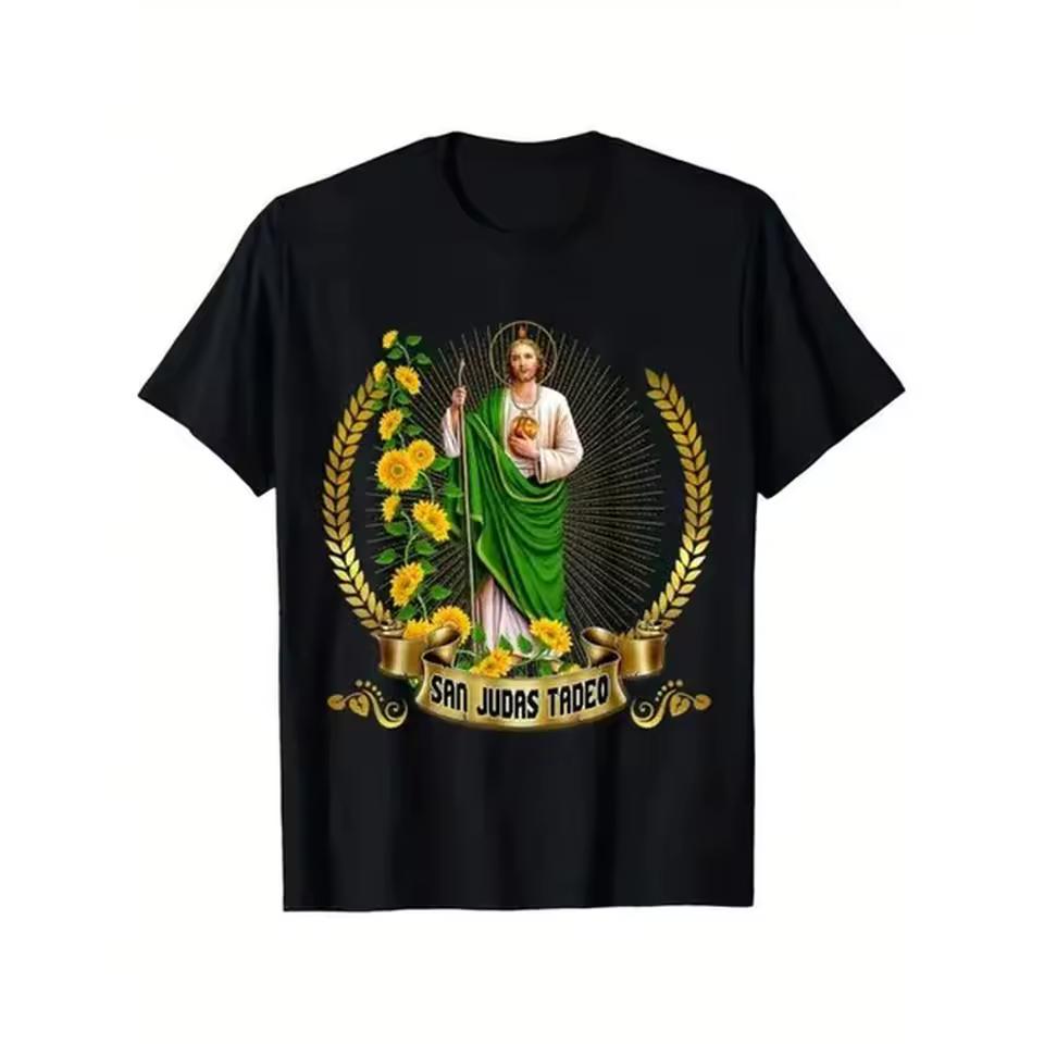 Graphic Tees San Judas de Tadeo: Mexico's Defender of Lost Causes T-Shirt100% Cotton