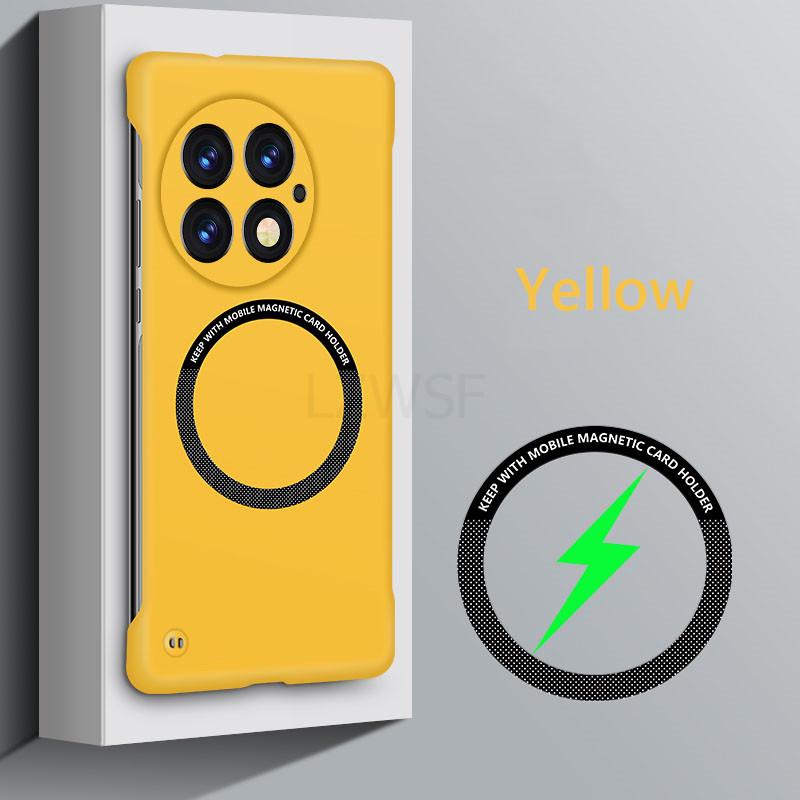 Безрамочный Магнитный Тонкий Чехол Magsafe для OnePlus 13 One Plus 13 OnePlus13 5G Беспроводная Зарядка Жесткая Задняя Крышка