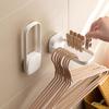 Drill Free Wall-mounted Clothes Hanger Organizer Foldable Plastic Rack