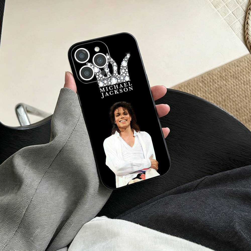M-Michael Jackson Чехол для телефона для iPhone 17, 16, 15, 14, 13, 12, 11 Plus, Pro Max, Другие Мягкий Черный Чехол