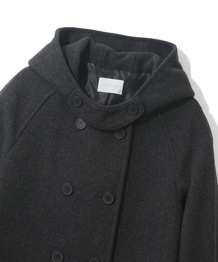 CGP (Women) Double-Button Long Coat - Dark Grey