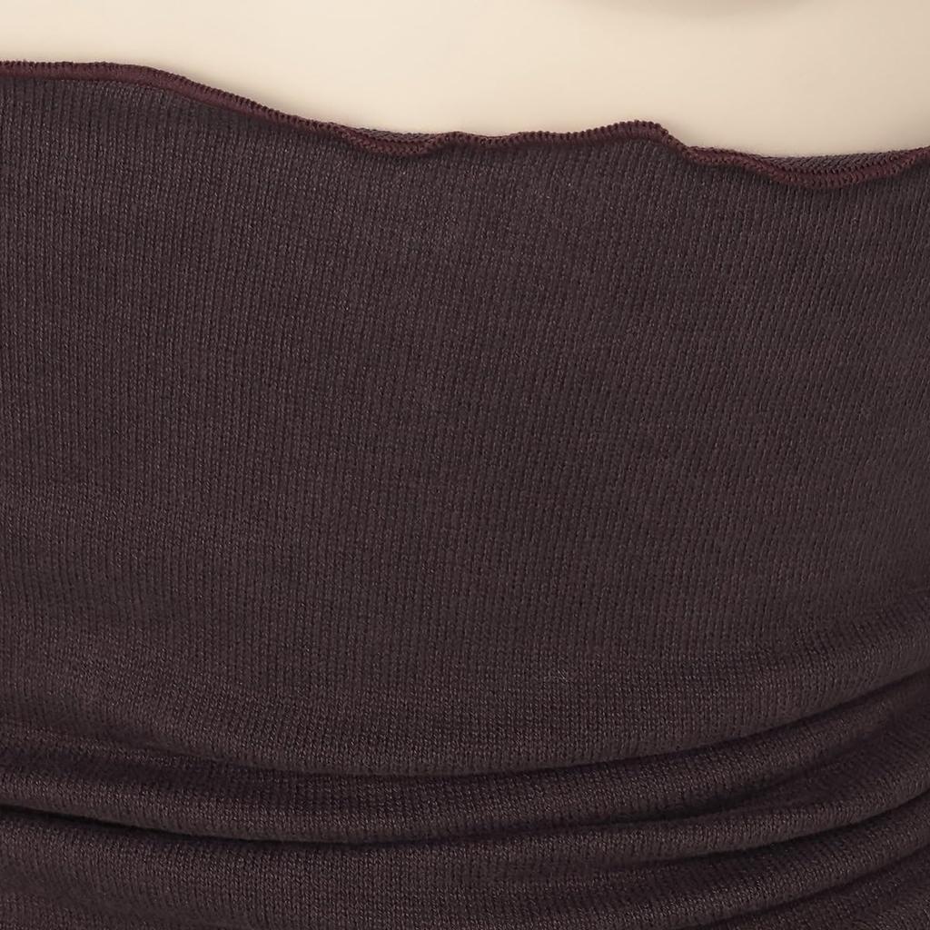 Atsugi Casual Warm Cotton Blend Belly 40cm Made in Grayish 7008AS Women's Warmer, Length, Japan, Brown,