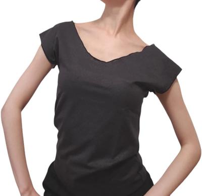 Специализированный магазин балета Mignon Топ с коротким рукавом для балета и бальных танцев Сделано из эластичной ткани Французский размер Лавандовый Танец, Япония, Двусторонняя ткань, Кружевной