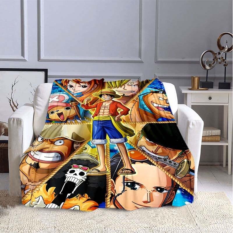 Аниме цельное прямоугольное одеяло с 3D принтом, фланелевое одеяло, фланелевое носимое одеяло, уникальное одеяло для дивана-кровати