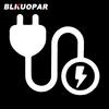 BLKUOPAR Electric Plug Funny Car Stickers Vinyl Creative Waterproof Decal Occlusion Scratch Sunscreen Refrigerator Car Goods