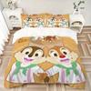 3pcs Chip & Dale Stuffed Animal Cute Cartoon Character Print Cover Set Ultra Soft, Breathable, and Comfortable Bedding with Stylish Design for Be
