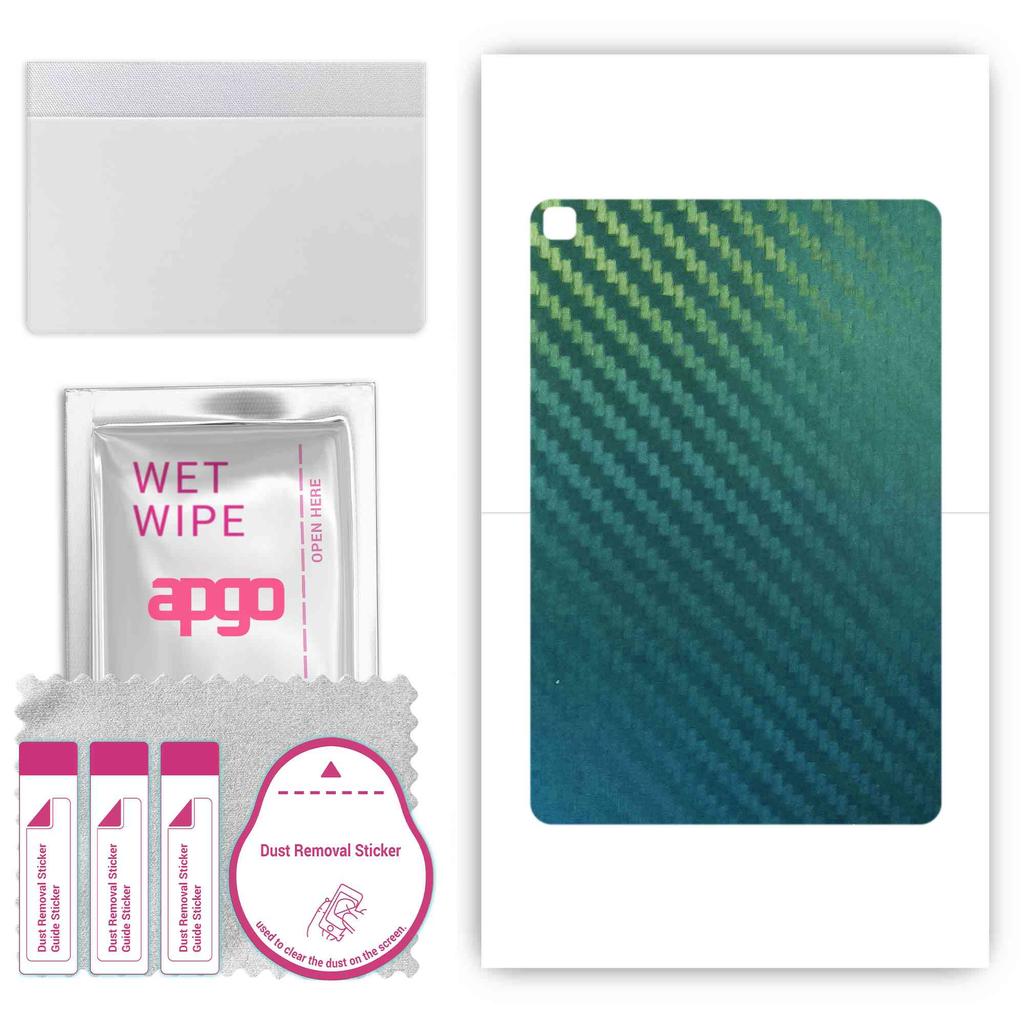 apgo Protective Skin Sticker for the back compatible with Honor Pad X6, Wrap Film, Foil, Vinyl - Pattern Carbon Chameleon CAKA1