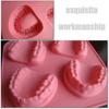 2 Pcs Silicone Ice Tray 3d Tooth-shaped Moulds Food Grade Ice Cube Mold