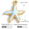 Heart Cat Dog Owl Oil Drop Ocean Style Pendants 18K Gold Plated Stainless Steel Charms Fashion Jewelry Gold Pendants