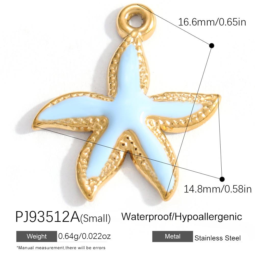 Heart Cat Dog Owl Oil Drop Ocean Style Pendants 18K Gold Plated Stainless Steel Charms Fashion Jewelry Gold Pendants