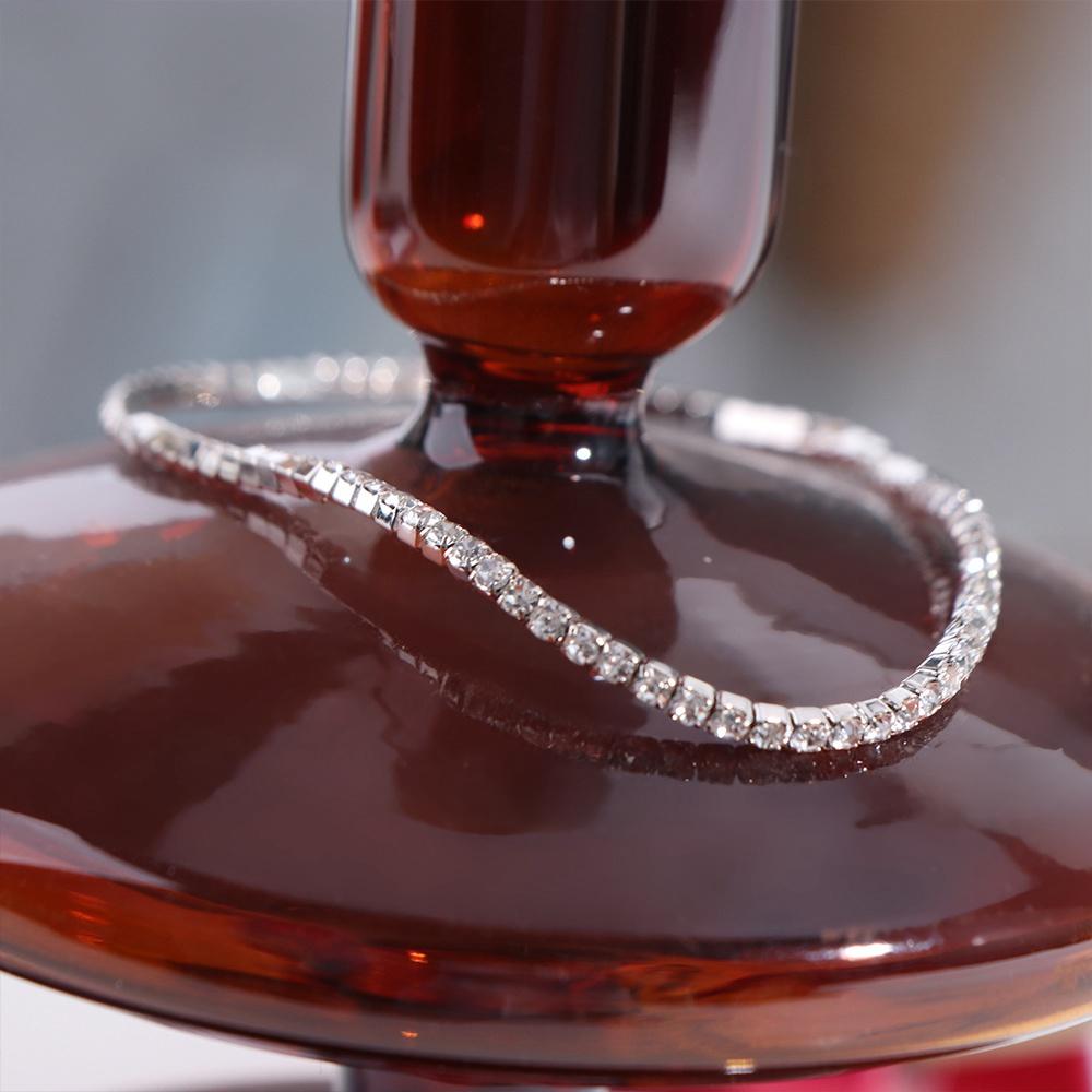 Ювелирный браслет со стразами, цветной браслет, модный эластичный браслет со стразами для девочек