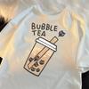 Cat Pearl Milk Tea Cartoon T-shirt T-shirt Clothing Casual T-shirt Refreshing Short Sleeve Vintage Women's Clothing Fashion Y2K