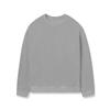 Fleece Lined Crewneck Sweatshirt Unisex Solid Color Drop Shoulder Warm Pullover Silver Fox Velvet Fall Winter