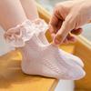 1 пара носков для малышей, однотонные удобные танцевальные носки, чулки с рюшами для домашнего использования