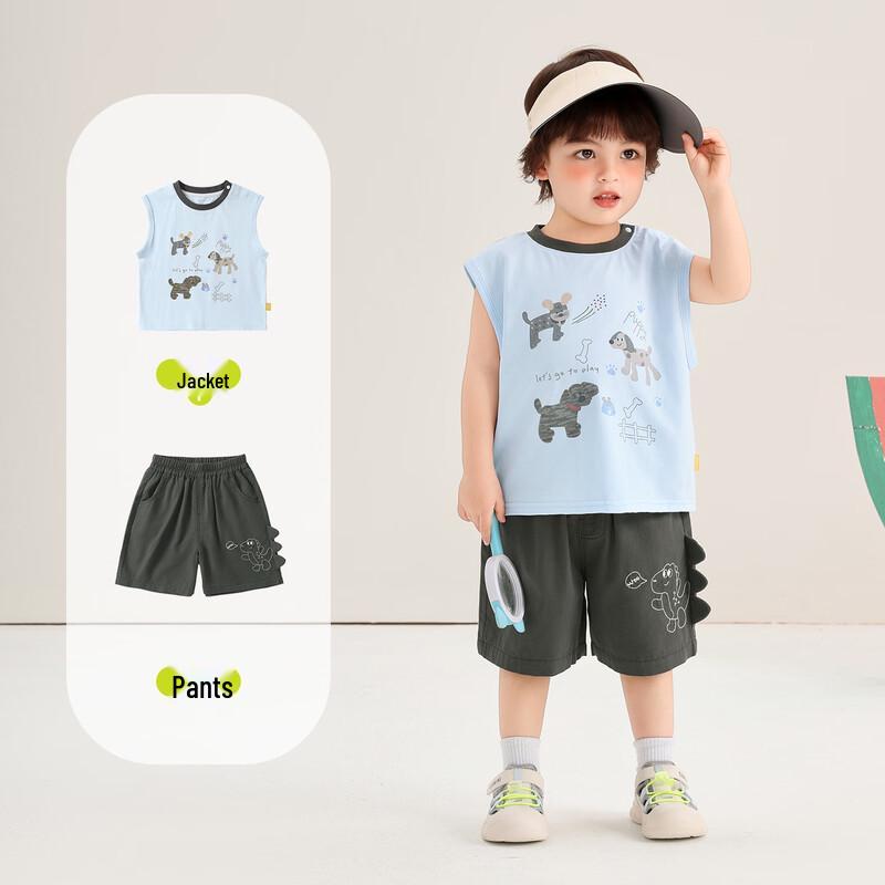 Kaka Panda Unisex Summer Thin Cotton Baby Vest