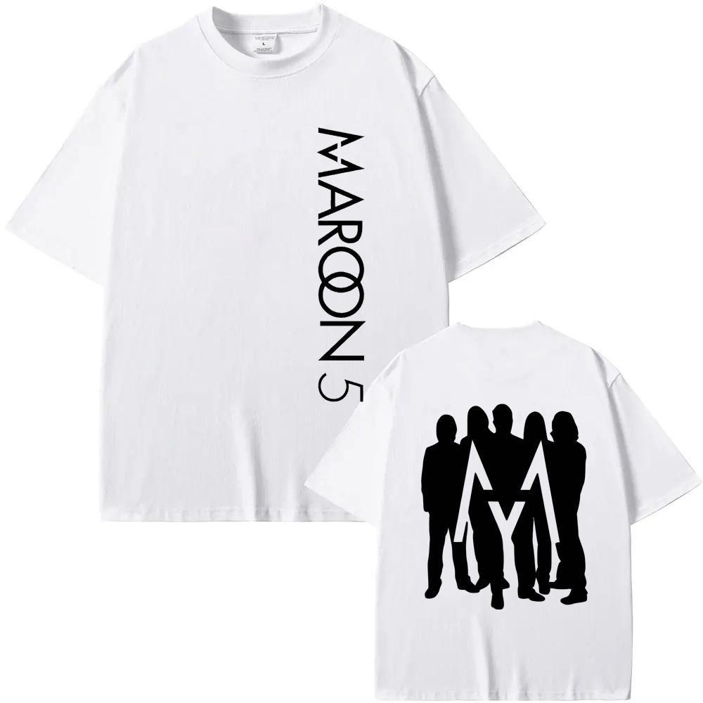 Maroon 5 logo 2026new TEE Unisex Summer Gothic Rapper Tee-shirt Sleeve Women/men Casual 100%cotton Tshirt Round Neck Tees