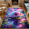"Whimsical Rainbow Stingray" Patterned carpet, non slip mat suitable for living room and bedroom sofas