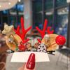 Новогодний Рождественский подарок Kawaii красная заколка для волос Детские заколки с бантом Олень Санта-Клаус Детские головные уборы для девочек Детские аксессуары для волос