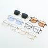 Full Frame Tooth Fashion Square Small Frame Personality Angular Cut Sunglasses Women'S Hip Hop Dancing Glasses