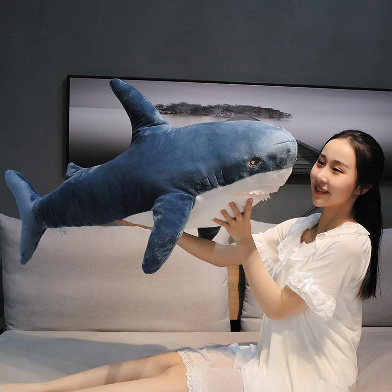 45/60cm Stuffed Shark Plush Funny Toy Sleeping Pillow Children Boys Cushion Girl Animal Birthday Kid Brinquedos