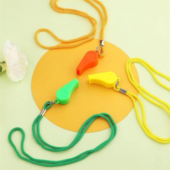 10 шт. пластиковых свистков со шнурками, громкие спортивные свистки для судей с горошиной для тренеров, для использования в экстренных ситуациях, запасной свисток для тренеров