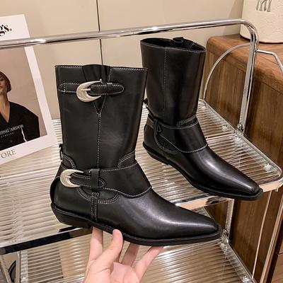 Модные женские туфли-шпильки с острым носком, модные ботинки 2024 года, высококачественная износостойкая пряжка, женская обувь для отдыха на открытом воздухе Botines Mujer