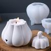 3D тыква на Хэллоуин Банка для свечи Силиконовая форма Горшок для цветов DIY Форма для заливки с крышкой Гипс Бетон Смола Изготовление поделок Декор для дома