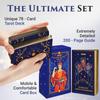 Wyspell Starlight Tarot Deck with Guidebook - Unique Tarot Card Deck for Beginners - Modern Fortune Cards (Blue)