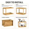Makeup Organizer Bamboo Bathroom Shelf For Cosmetics Perfume Lipstick Skincare Organizers Bathroom Countertop Organizer
