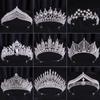 Bridal Wedding Hair Accessories Silver Crystal Hair Crown Alloy Diamond Crown Women's Fashion High-end Atmospheric Headdress