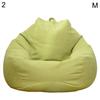Solid Color Cloth Lazy Lounger Bean Bag Sack Chair Sofa Dust Cover Decoration