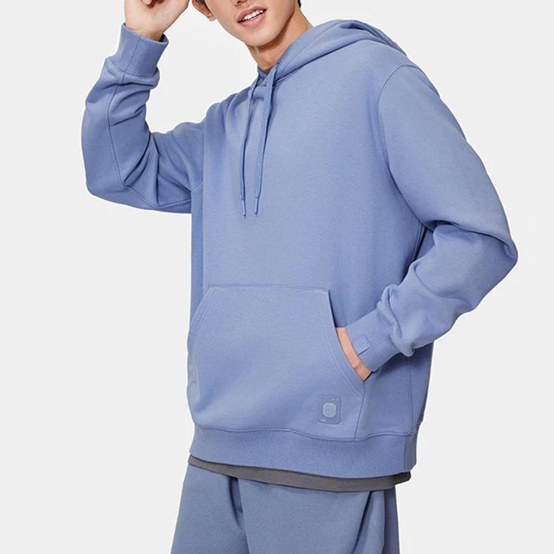 Li Ning China Color Series Solid Loose Pullover Hoodie Unisex hoodies Butterfly-Blue AWDU031-4